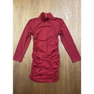 Unbranded High Neck Long Sleeve Polyester Midi Slip Dress Medium